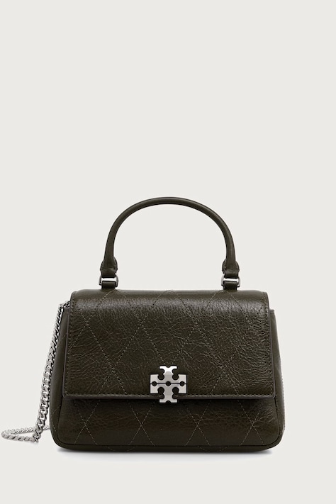 Tory Burch geantă crossbody pentru femei din piele Charlie verde 186032