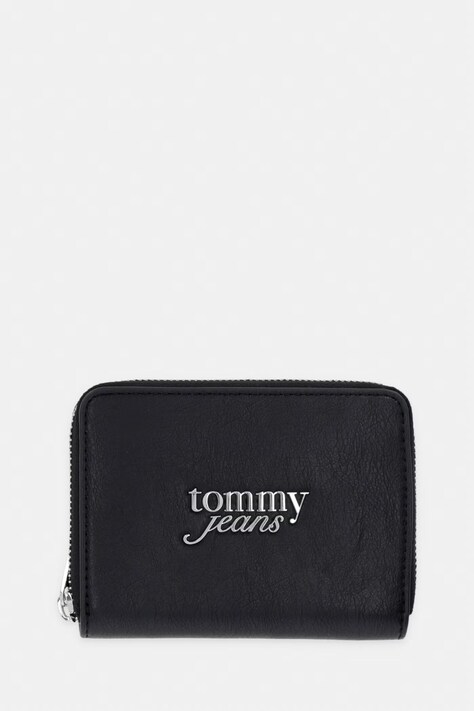 Tommy Jeans portfel damski z imitacji skóry czarny AW0AW18794