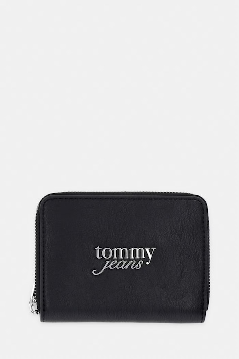Tommy Jeans portfel damski z imitacji skóry czarny AW0AW18794
