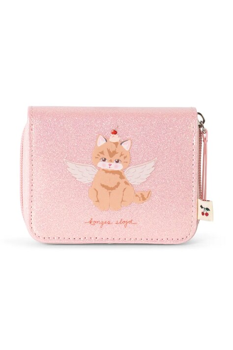 Konges Sløjd Portfel dziecięcy CAT WALLET różowy KS105936