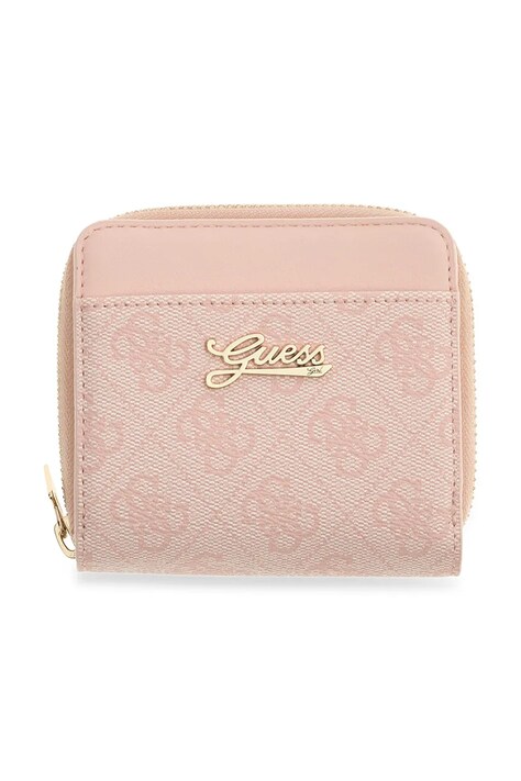 Guess portfel dziecięcy z imitacji skóry różowy J6YZ25 W2571