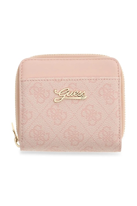 Guess portfel dziecięcy z imitacji skóry różowy J6YZ25 W2571