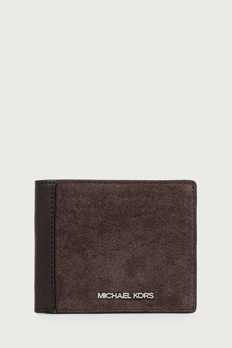 Michael Kors Portfel męski zamszowy MASON brązowy 39F6BMSF5S