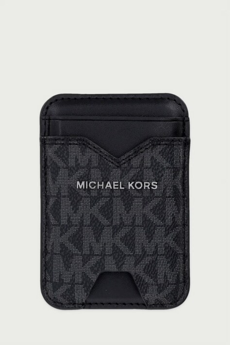 Michael Kors Etui na karty męskie z imitacji skóry HUDSON czarne 39F6LHDM0O