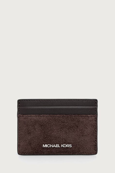 Michael Kors Etui na karty męskie skórzane MASON brązowe 39F6SMSD1S