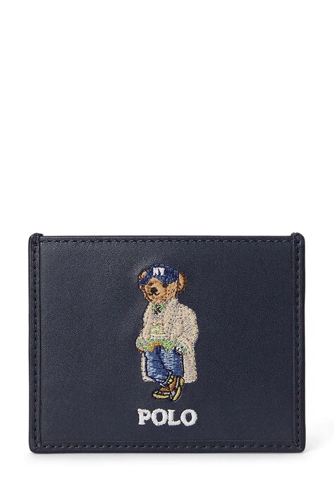 Polo Ralph Lauren Portfel damski skórzany granatowy 405P16240