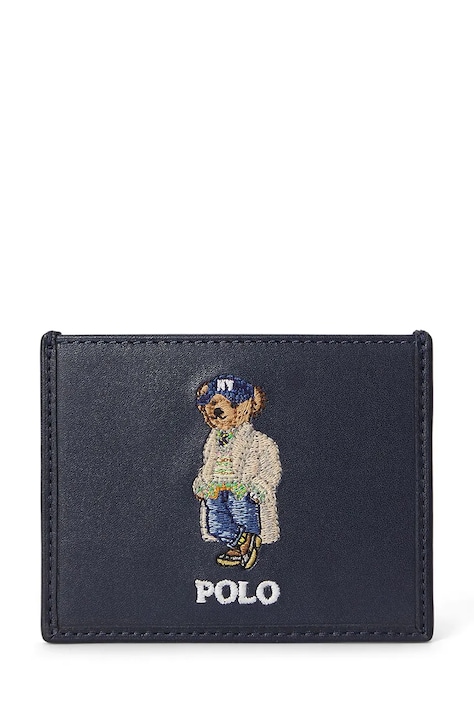 Polo Ralph Lauren Portfel damski skórzany granatowy 405P16240