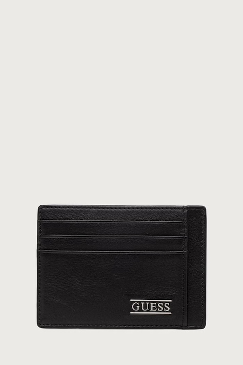 Guess Etui na karty męskie skórzane BOSTON czarne SMNEBR LEA05