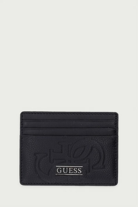 Guess etui na karty męskie skórzane BOSTON czarne SMBOMA LEA25