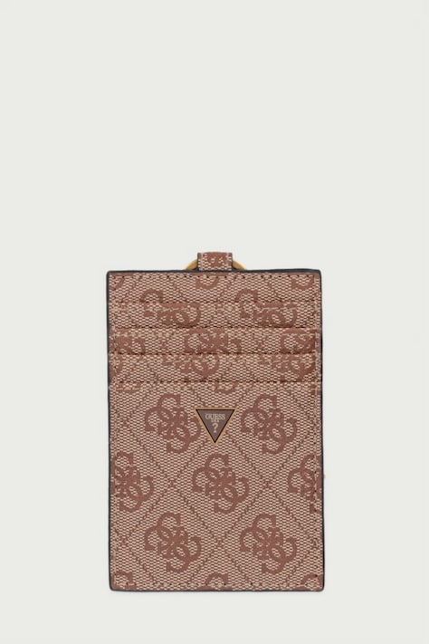 Guess Pouzdro na karty z imitace kůže MILANO béžové PMMILO P6322