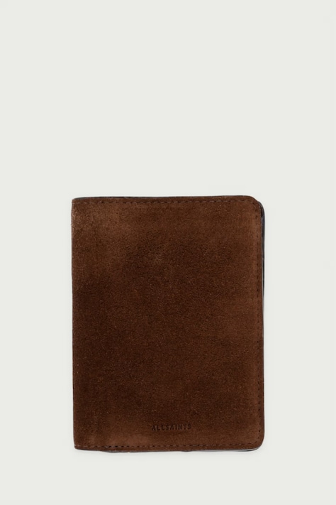 AllSaints Portfel męski zamszowy BARTLETTE S brązowy M180XC