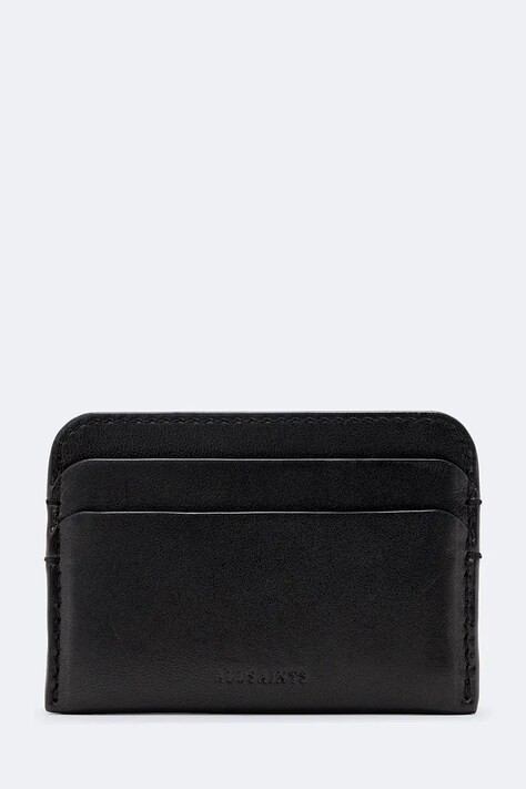 AllSaints Etui na karty skórzane CLYMER CARDHOLDER czarne M096XF