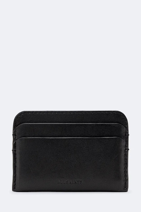 AllSaints Etui na karty skórzane CLYMER CARDHOLDER czarne M096XF