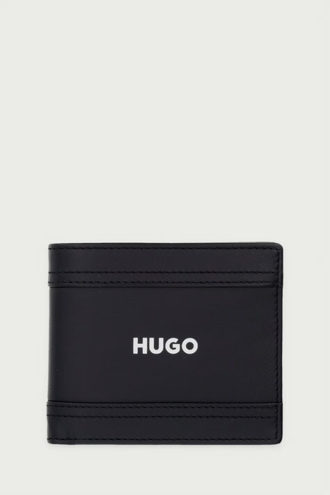 HUGO Кошелек для мужчин кожаный GBHM_4CC Coin чёрный 50573576