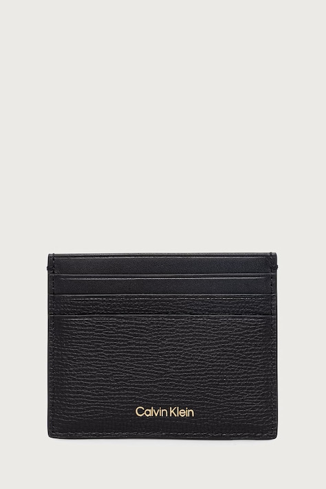 Calvin Klein Etui za kartice za muškarce od kože crni LV04D1286G