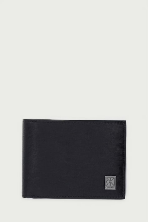 Calvin Klein портфейл мъжки от кожа черен LV04D1283G