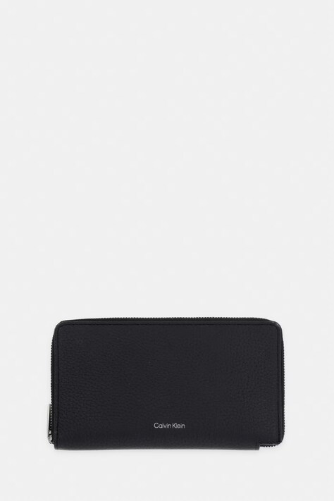 Calvin Klein portfel damski skórzany czarny LV04D1107G
