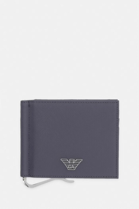 Emporio Armani portfel damski z imitacji skóry szary Y4R502 Y138E