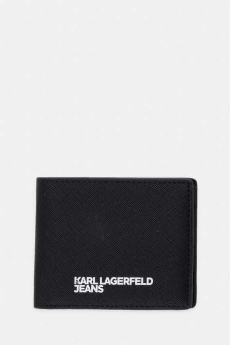 Karl Lagerfeld Jeans portfel męski z imitacji skóry czarny B3M32059