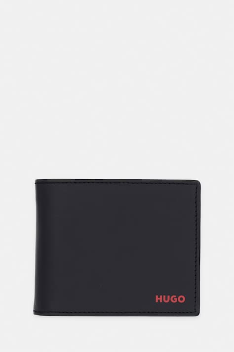 HUGO кошелек для мужчин кожаный Tibby_2.0_Trifold чёрный 50570448