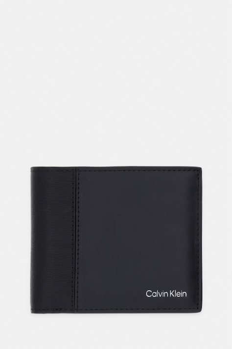 Calvin Klein portfel męski skórzany czarny LV04D1304G