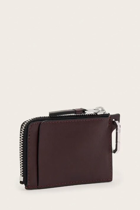 AllSaints portfel skórzany REMY bordowy W244XE