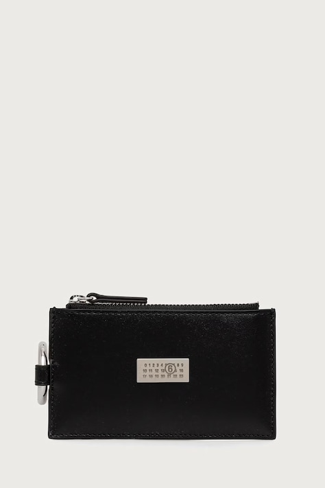 MM6 Maison Margiela portfel skórzany czarny SA6UI0031-P9201