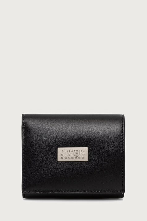 MM6 Maison Margiela portfel skórzany czarny SA6UI0030-P9201