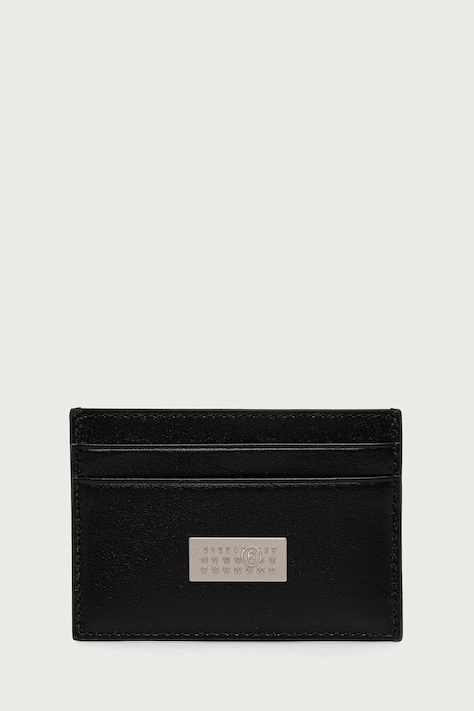 MM6 Maison Margiela pouzdro na karty kožené černé SA5UI0026-P9201