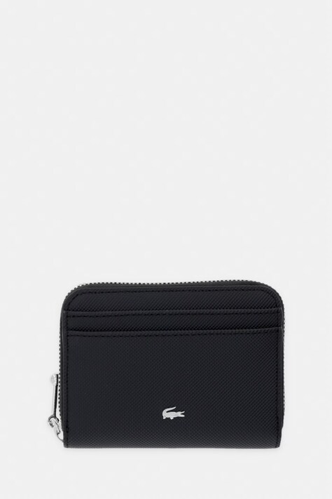 Lacoste portfel z imitacji skóry czarny NF4764DZ