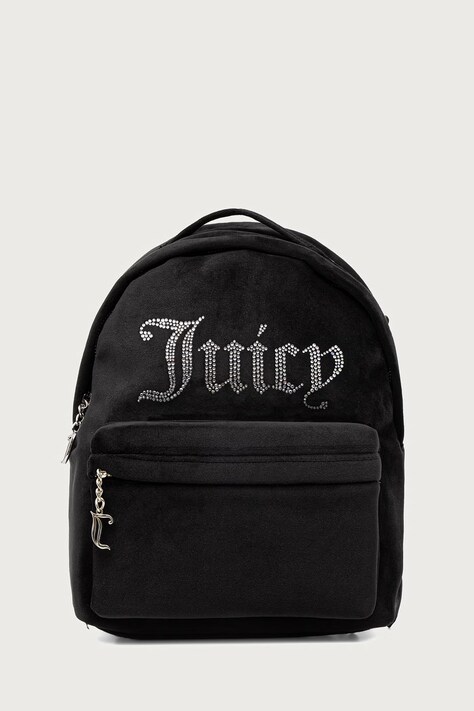 Juicy Couture Ruksak za žene od velura KIMBERLY crni BIJQL99CMWZC