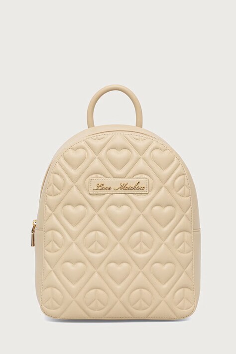 Love Moschino plecak damski z imitacji skóry beżowy JC4264PP0PKQ0129