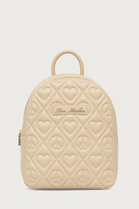 Love Moschino plecak damski z imitacji skóry beżowy JC4264PP0PKQ0129