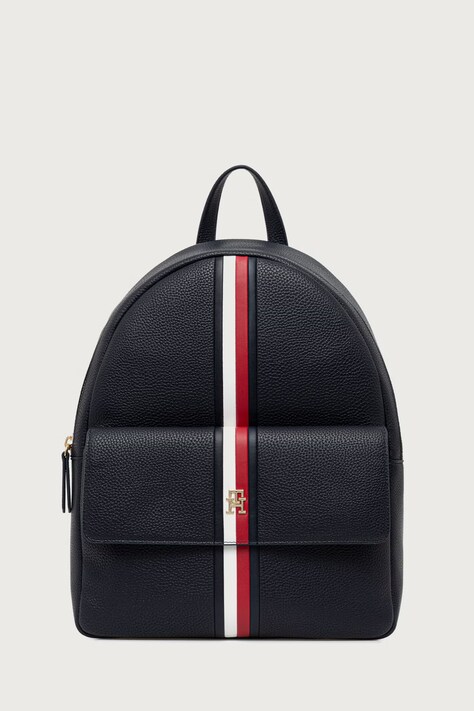 Tommy Hilfiger Batoh dámský z imitace kůže námořnický modrý AW0AW19335