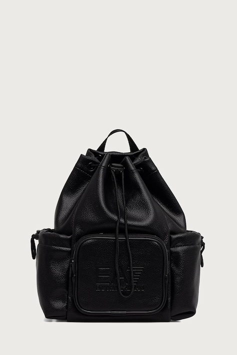 EA7 Emporio Armani plecak worek damski z imitacji skóry czarny AF27199.7W001617
