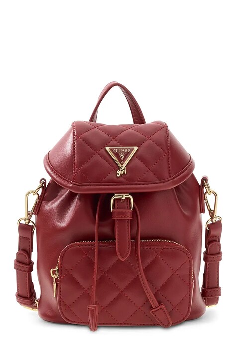 Guess plecak dziecięcy z imitacji skóry bordowy J6BZ03 W3961