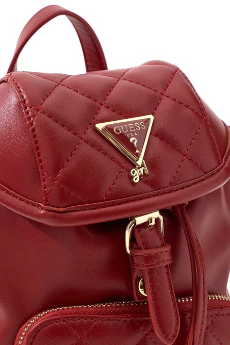 Guess plecak dziecięcy z imitacji skóry bordowy J6BZ03 W3961