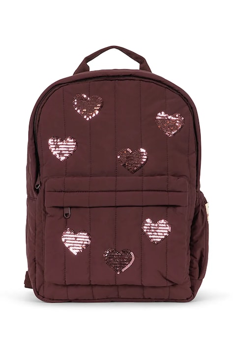 Konges Sløjd Plecak dziecięcy JUNO SEQUIN BACKPACK brązowy KS105732