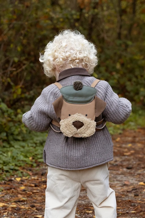Donsje plecak szkolny dziecięcy skórzany Stanzen Backpack Terrier beżowy 5522105