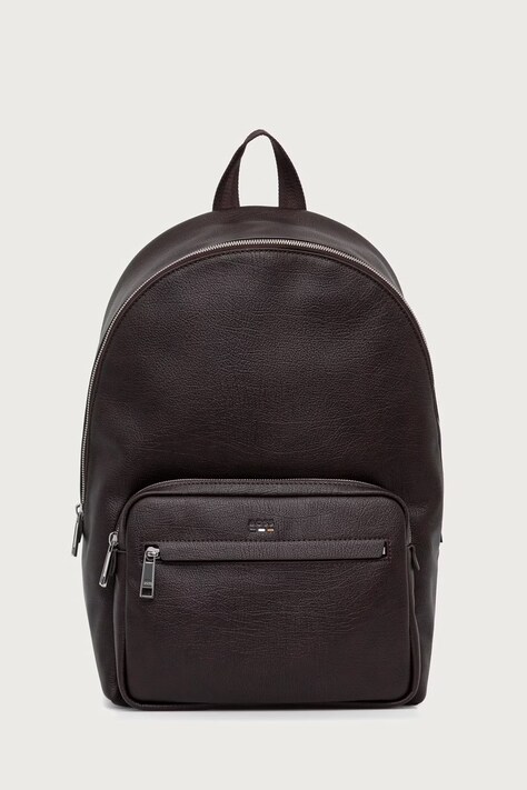 BOSS Rucsac pentru bărbați cu imitație de piele Ray_RP_Backpack maro 50572834
