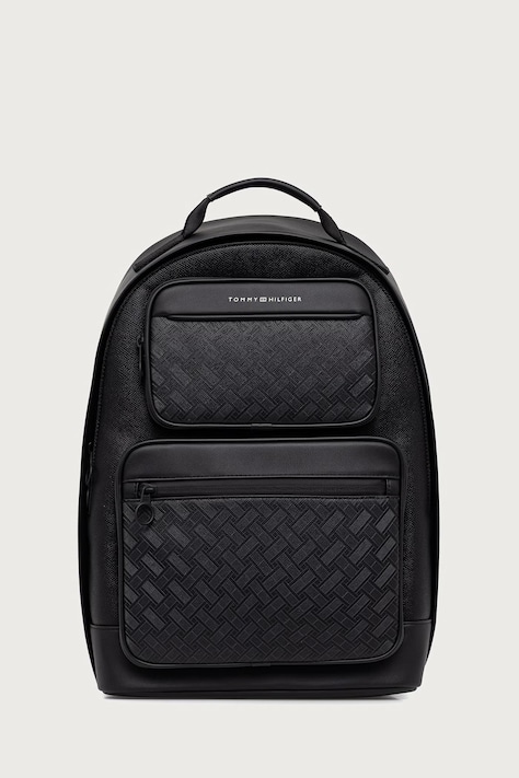 Tommy Hilfiger Σακίδιο ανδρικό από απομίμηση δέρματος μαύρο AM0AM14683