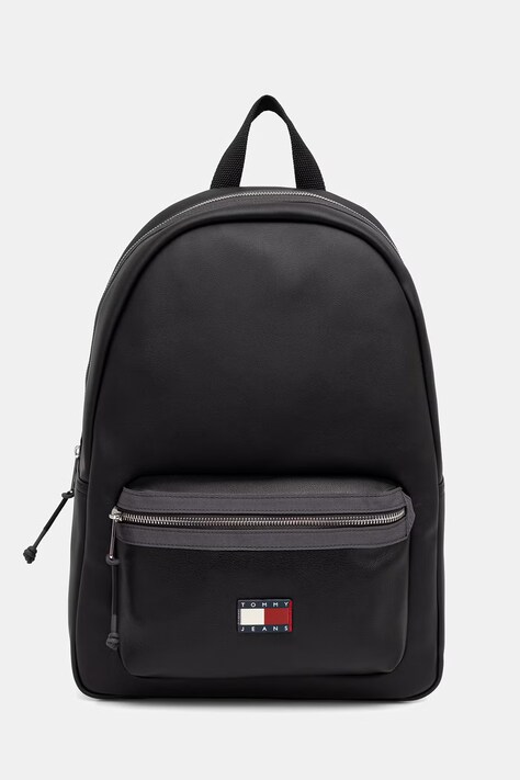 Tommy Jeans plecak męski z imitacji skóry czarny AM0AM14340