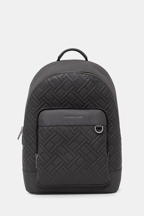 Tommy Hilfiger batoh pánský z imitace kůže šedý AM0AM14427
