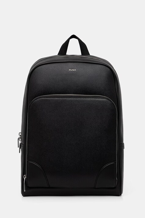 HUGO batoh pánský kožený GO-BAG BACKPACK černý 50568269
