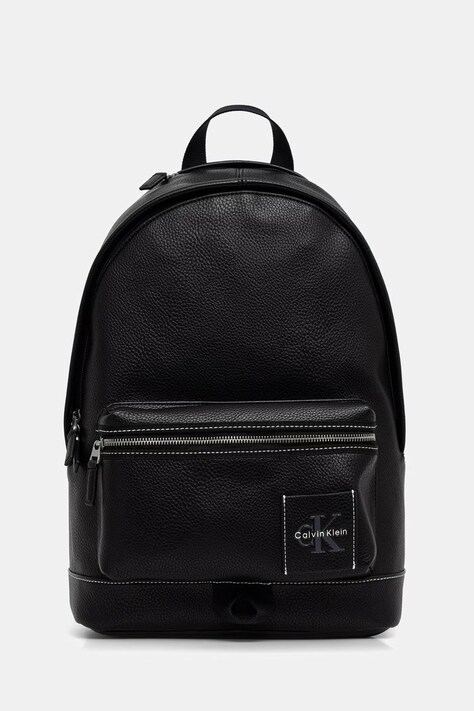 Calvin Klein раница мъжка от имитация на кожа черна LV04D3425G