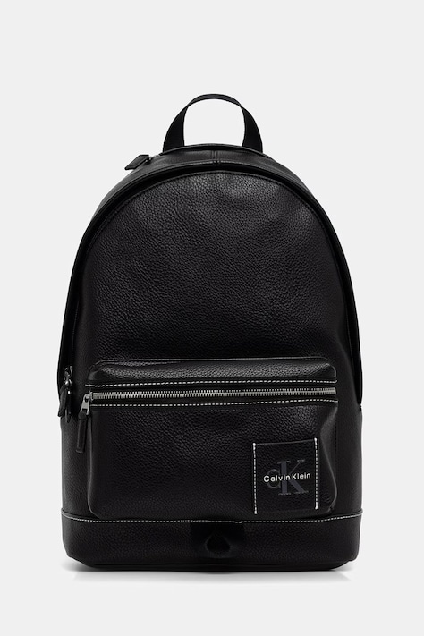 Calvin Klein раница мъжка от имитация на кожа черна LV04D3425G
