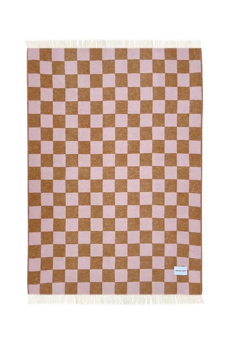 Maison Deux Koc wełniany Checkerboard 130 x 200 cm