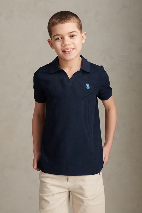 U.S. Polo Assn. Polo dziecięce bawełniane granatowe USP4921