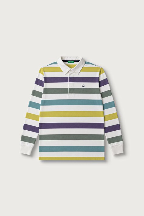 United Colors of Benetton Polo dziecięce bawełniane beżowe 33CKC301X