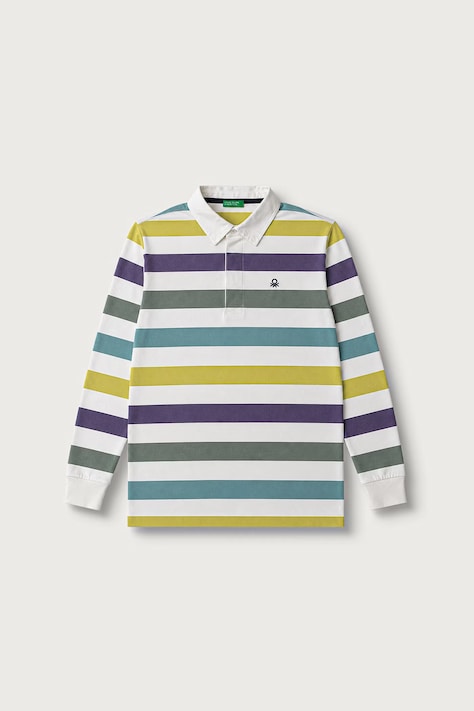 United Colors of Benetton Polo dziecięce bawełniane beżowe 33CKC301X